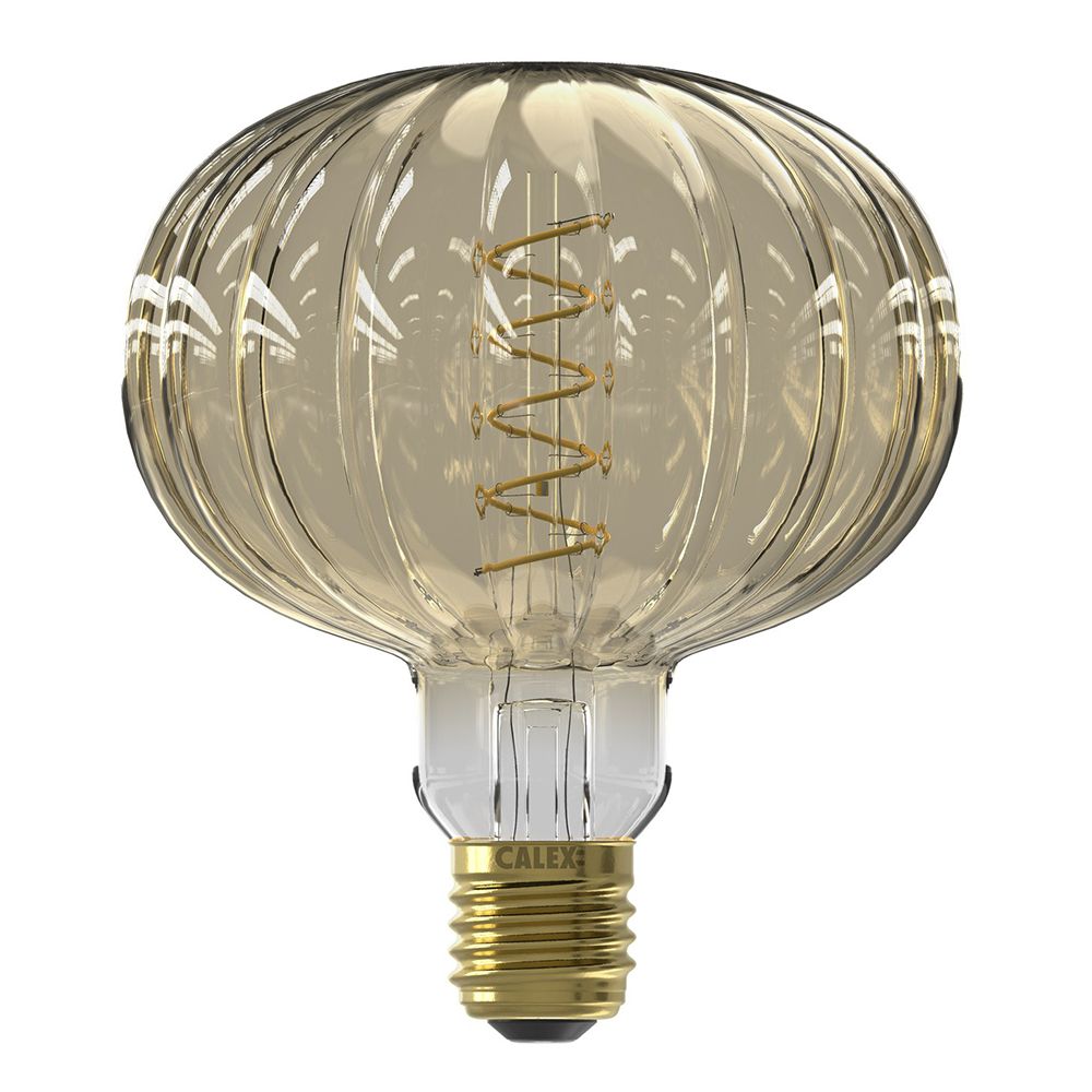 Calex Metz Amber LED Pulse G125 E27 4W 240lm 2000K dimbaar