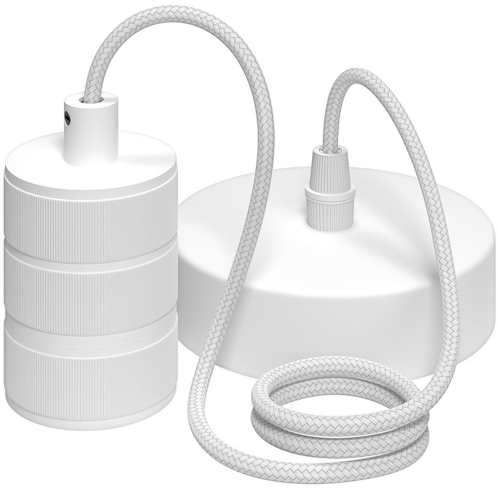 Calex Retro armatuur E27 aluminium 1x fitting mat wit