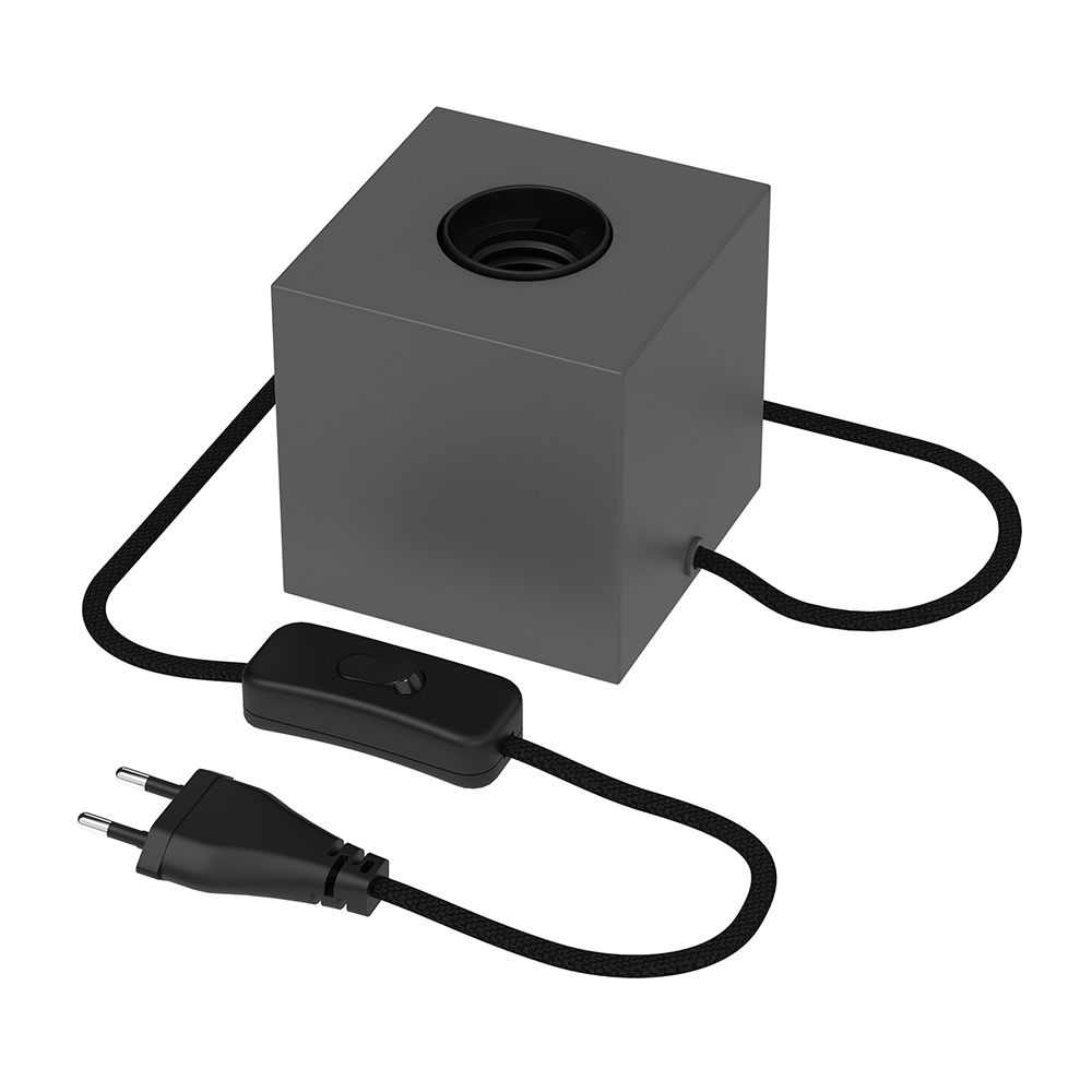 Calex tafelarmatuur E27 met schakelaar max 40W grijs