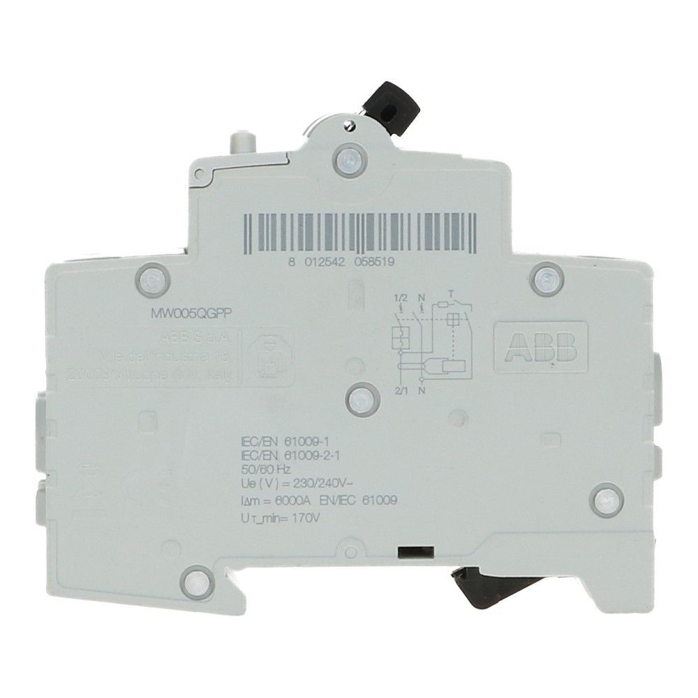 ABB Aardlekautomaat B16 1 polig + nul 30mA 6kA DS201