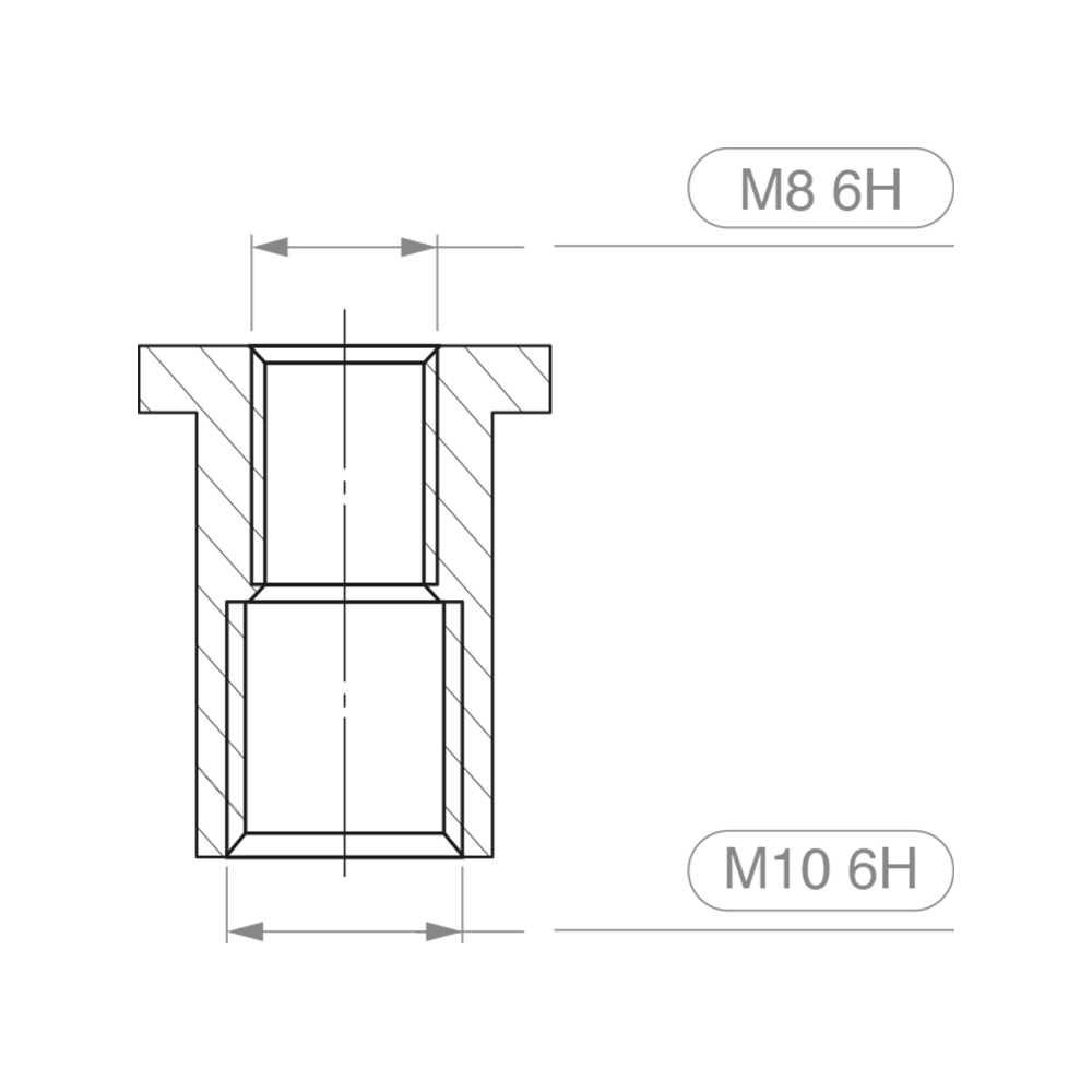 Dakplaathanger M8/M10 combimoer