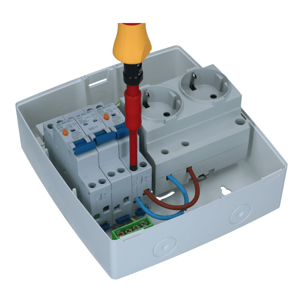 PV verdeler Blue-line 2xwcd Aardlekautomaat 16A B 100mA