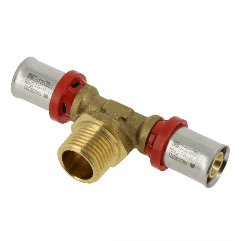 BONFIX Alu-pers T-stuk 16 x 1/2" bu.dr. x 16 mm