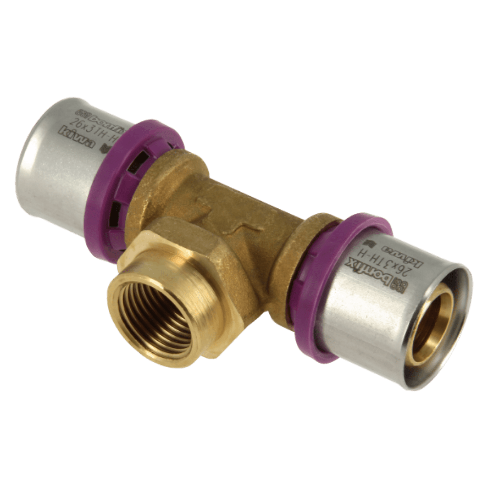 BONFIX Alu-pers T-stuk 26 x 1/2" bi.dr. x 26 mm