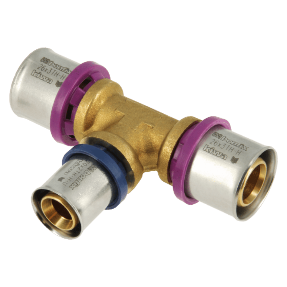 BONFIX Alu-pers verloop T-stuk 26 x 20 x 26 mm
