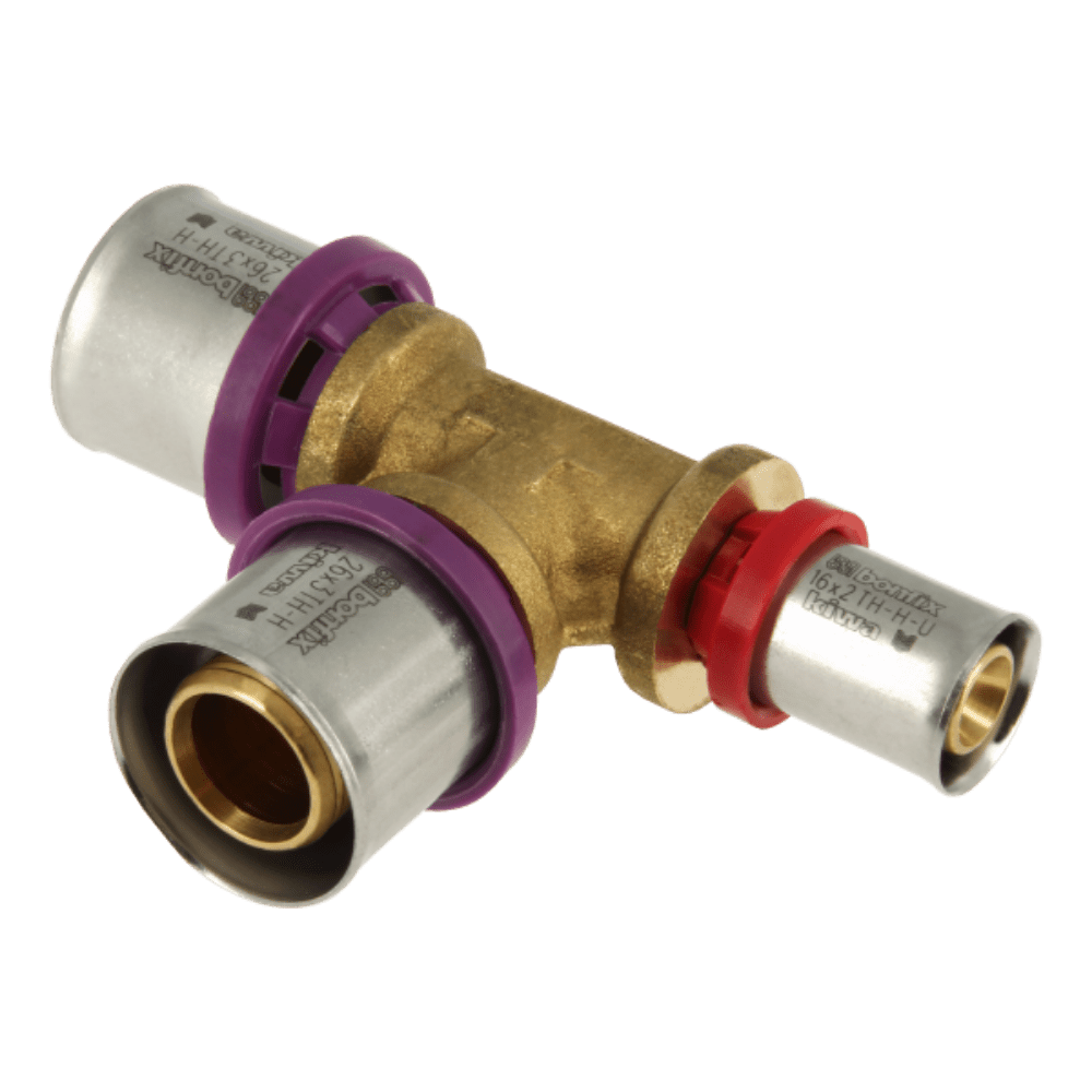 BONFIX Alu-pers verloop T-stuk 26 x 26 x 16 mm