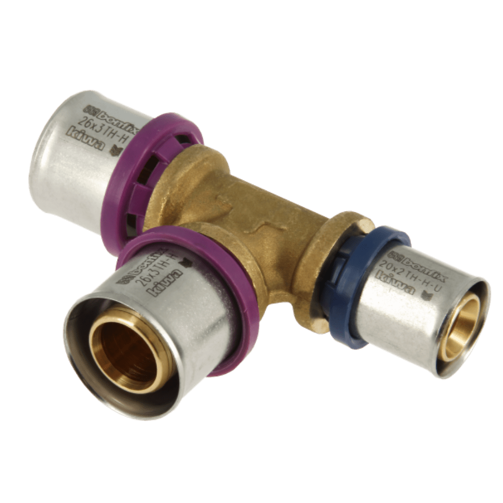 BONFIX Alu-pers verloop T-stuk 26 x 26 x 20 mm