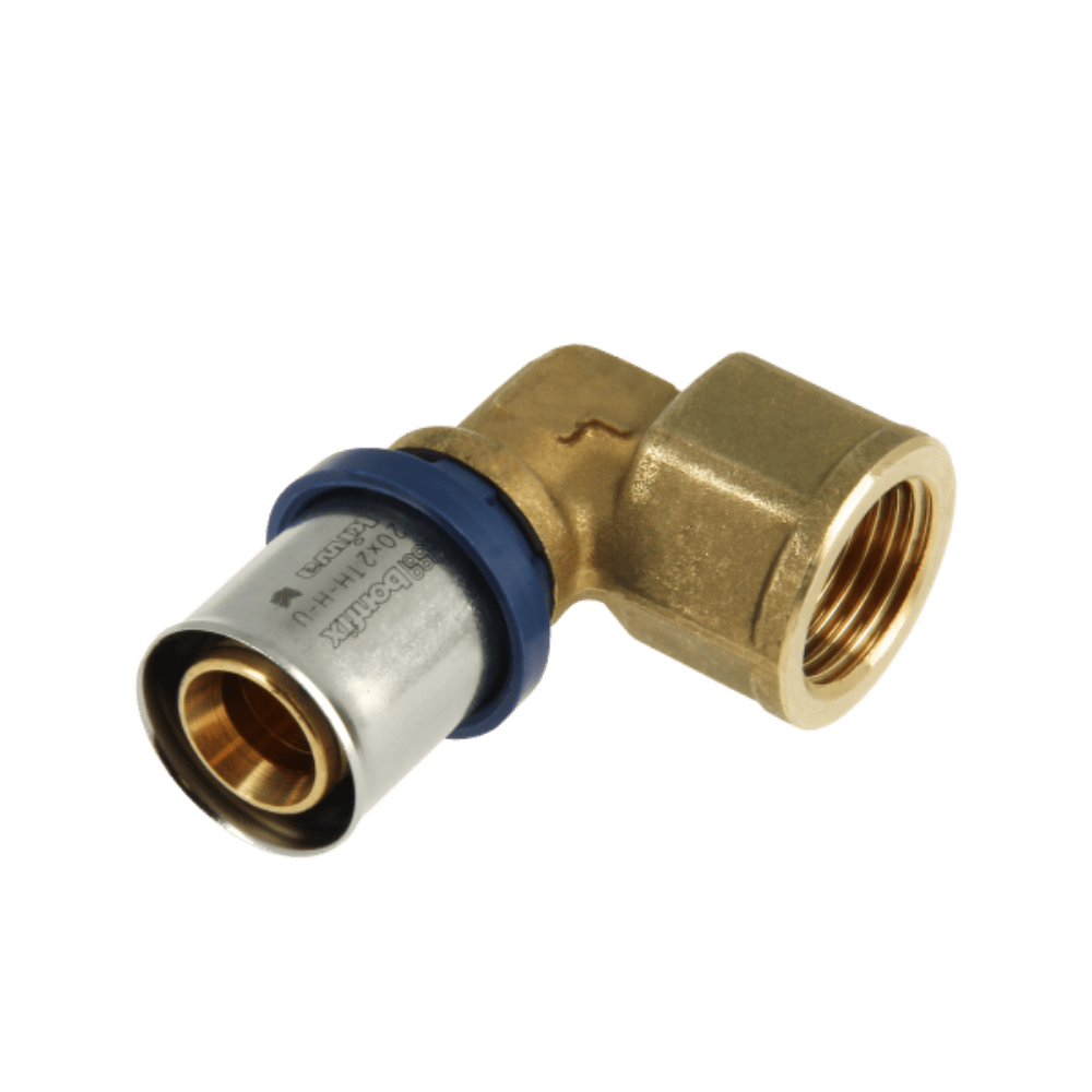 BONFIX Alu-pers kniekoppeling 1/2" bi.dr. x 20 mm