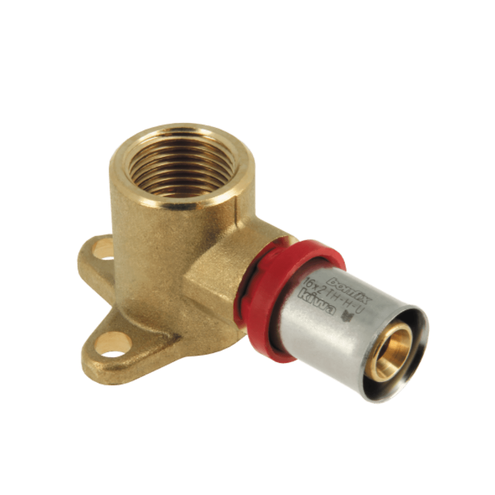 BONFIX Alu-pers muurplaat 1/2" bi.dr. x 16 mm H=35 mm
