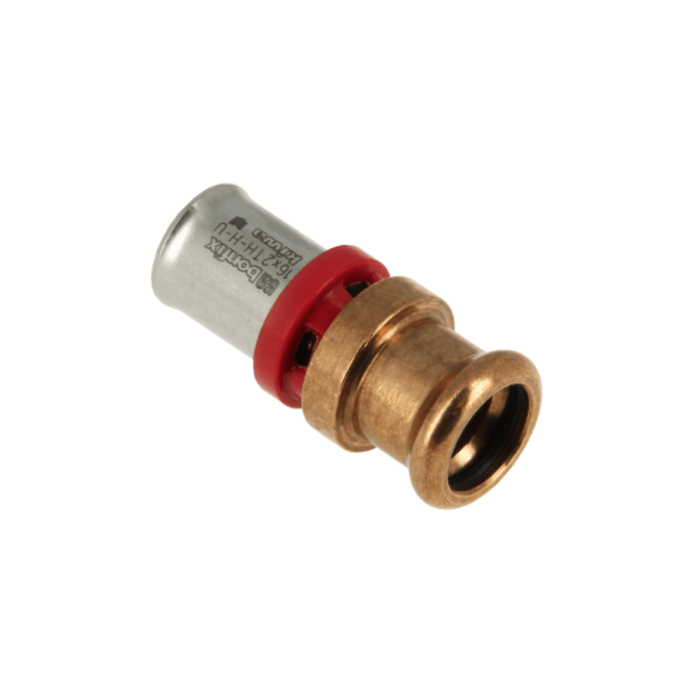 BONFIX Alu-pers rechte verloopkopp. 16 x 12 mm M-press