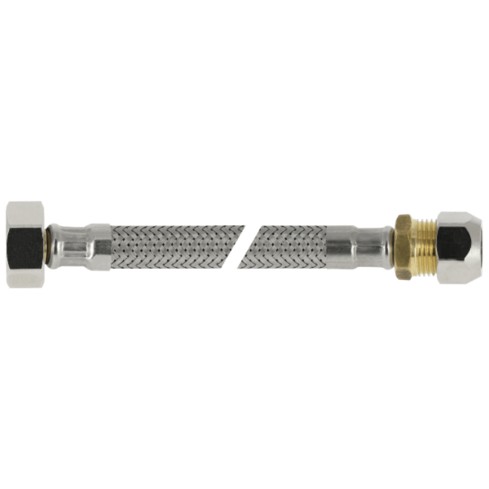 BONFIX RVS flex. aansluitleiding 35cm 1/2" bi.x 12mm knel