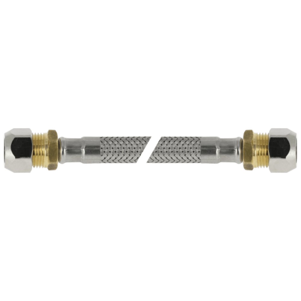 BONFIX RVS flex. aansluitleiding 35cm 15mm x 15mm knel