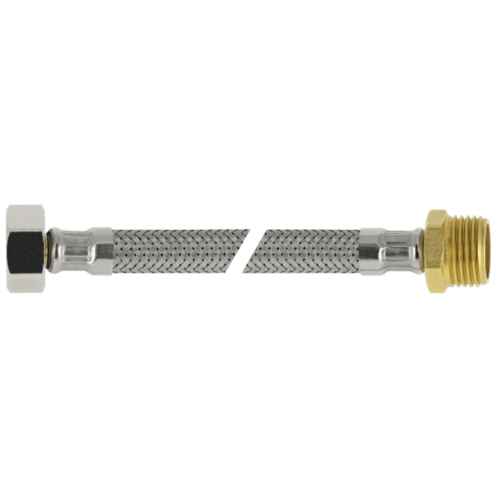 BONFIX RVS flex. aansluitleiding 35cm 1/2" bi. x 1/2" bu.