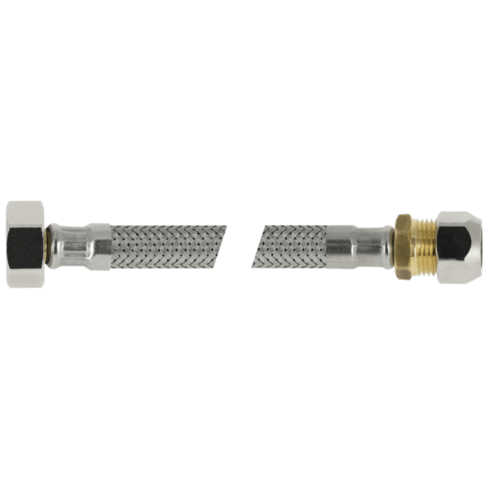 BONFIX RVS flex. aansluitleiding 50cm 3/8" bi.x 12mm knel