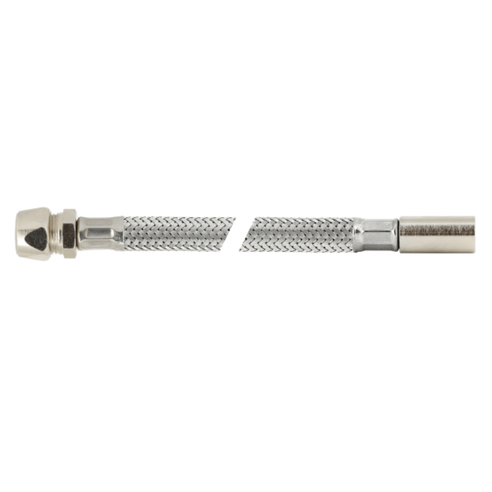 BONFIX RVS flex. aanlsuitleiding 50cm 10mm instk x 12knel
