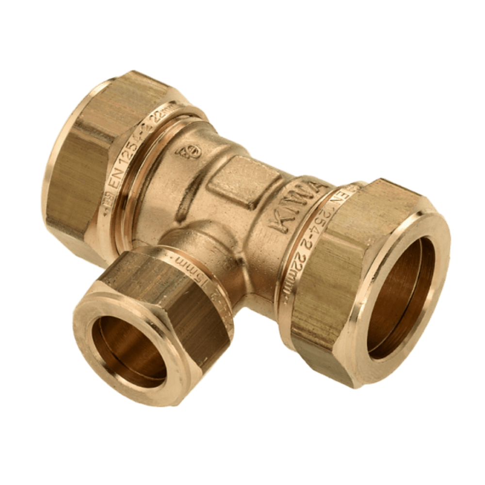 BONFIX Knel messing T-stuk 28 x 15 x 28 mm