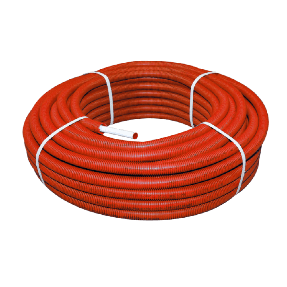 BONFIX Alu-pers systeembuis + rode mantel 16 x 2,0 rol 50 meter