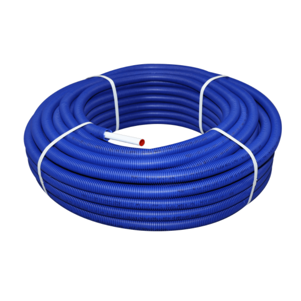 BONFIX Alu-pers systeembuis + blauwe mantel 16 x 2,0 rol 50 meter