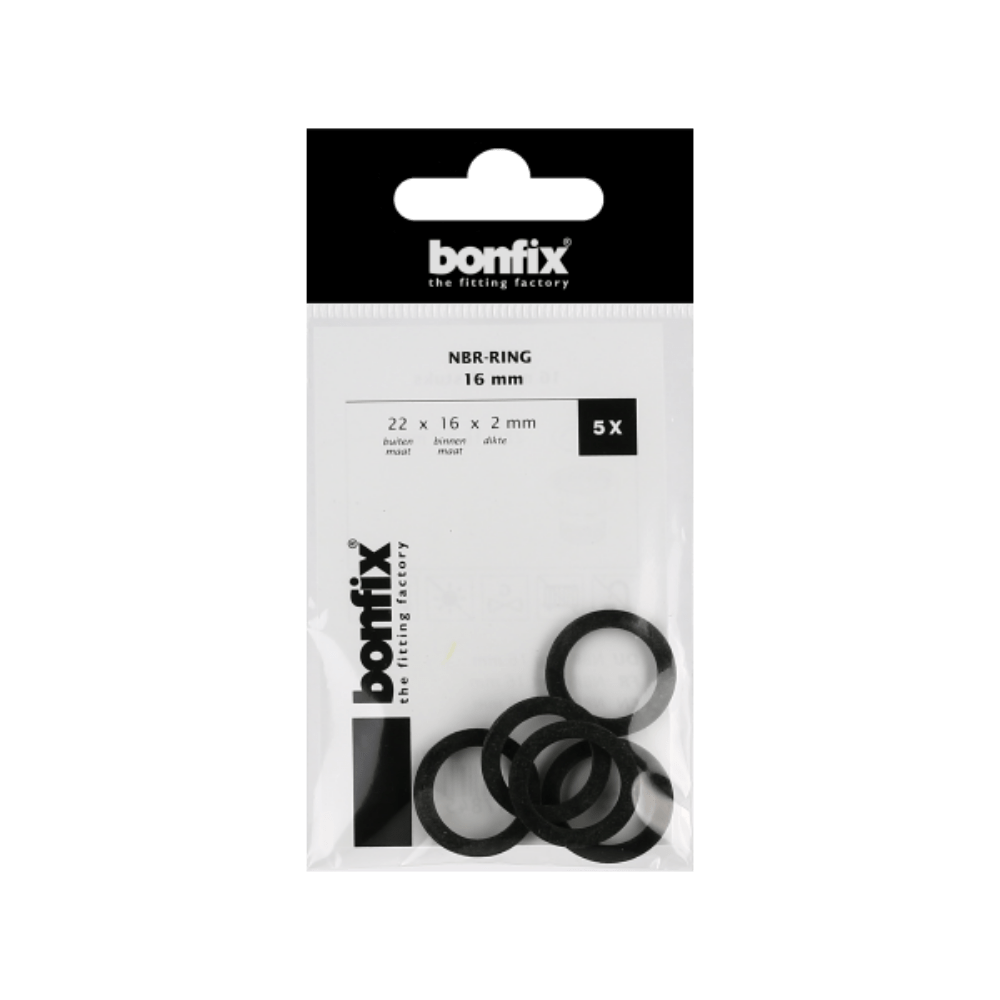 BONFIX NBR-ring 16 mm (22 x 16 x 2 mm) 5 stuks