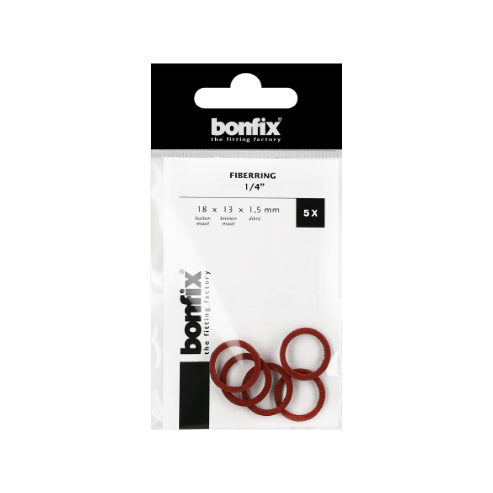 BONFIX Fiberring 1/4" (18 x 13 x 1,5 mm) 5 stuks