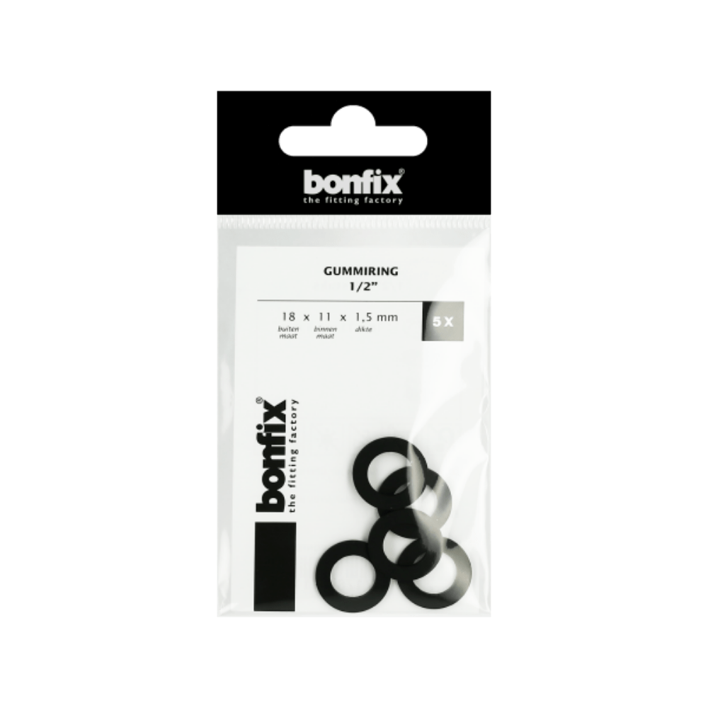 BONFIX Gummiring 1/2" (18 x 11 x 1,5 mm) 5 stuks