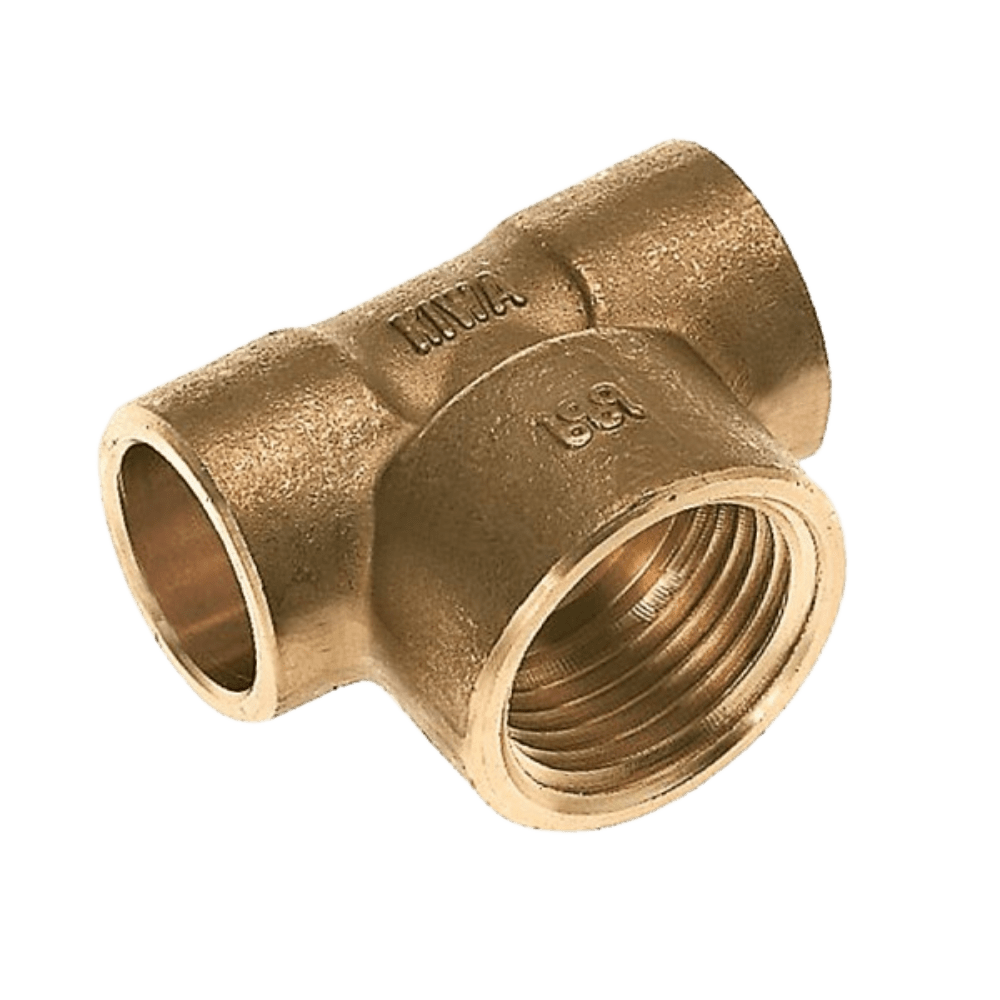 BONFIX Soldeer messing T-stuk 15 x 1/2" bi.dr. x 15 mm