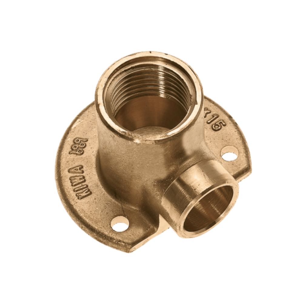 BONFIX Soldeer messing muurplaat laag 1/2" bi.dr. x 12 mm