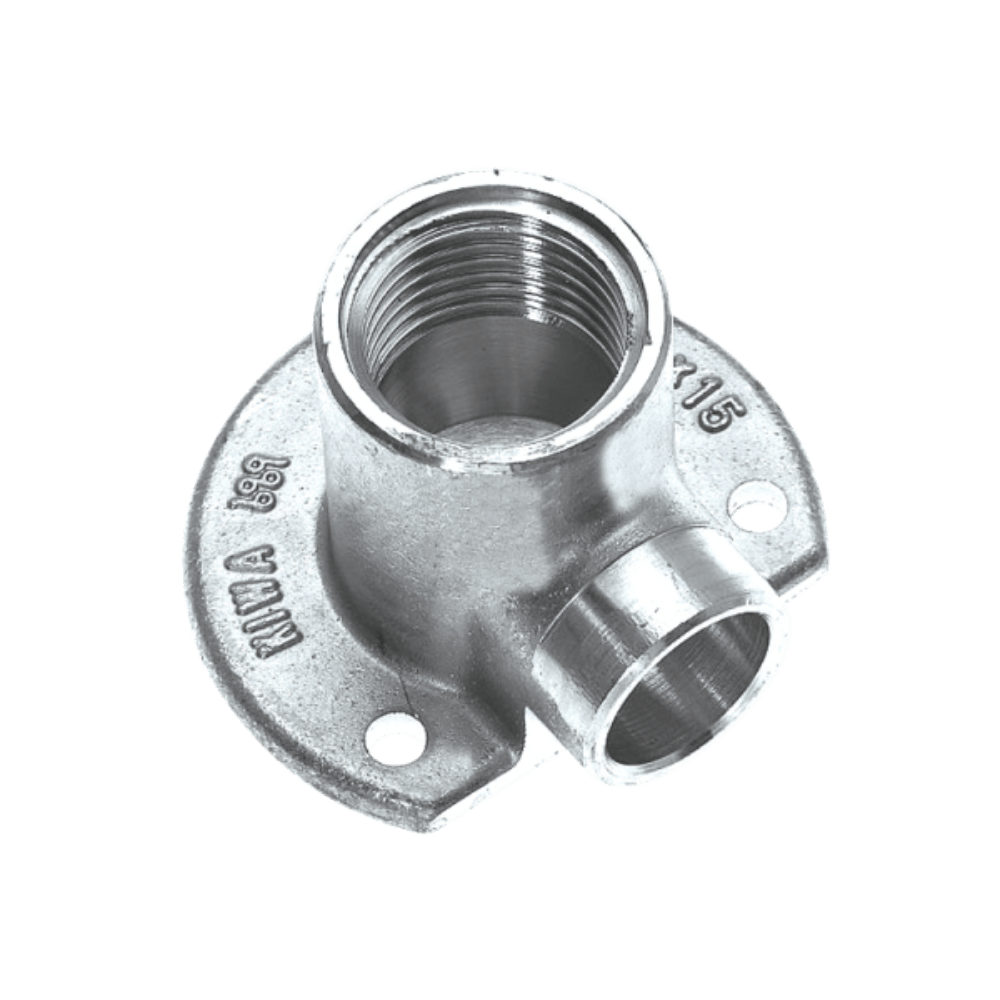 BONFIX Soldeer vertinde muurplaat laag 1/2" bi.dr. x 15 mm