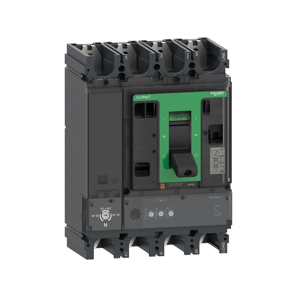 Vermogensautomaat 4 polig 400A 36kA Compact NSX
