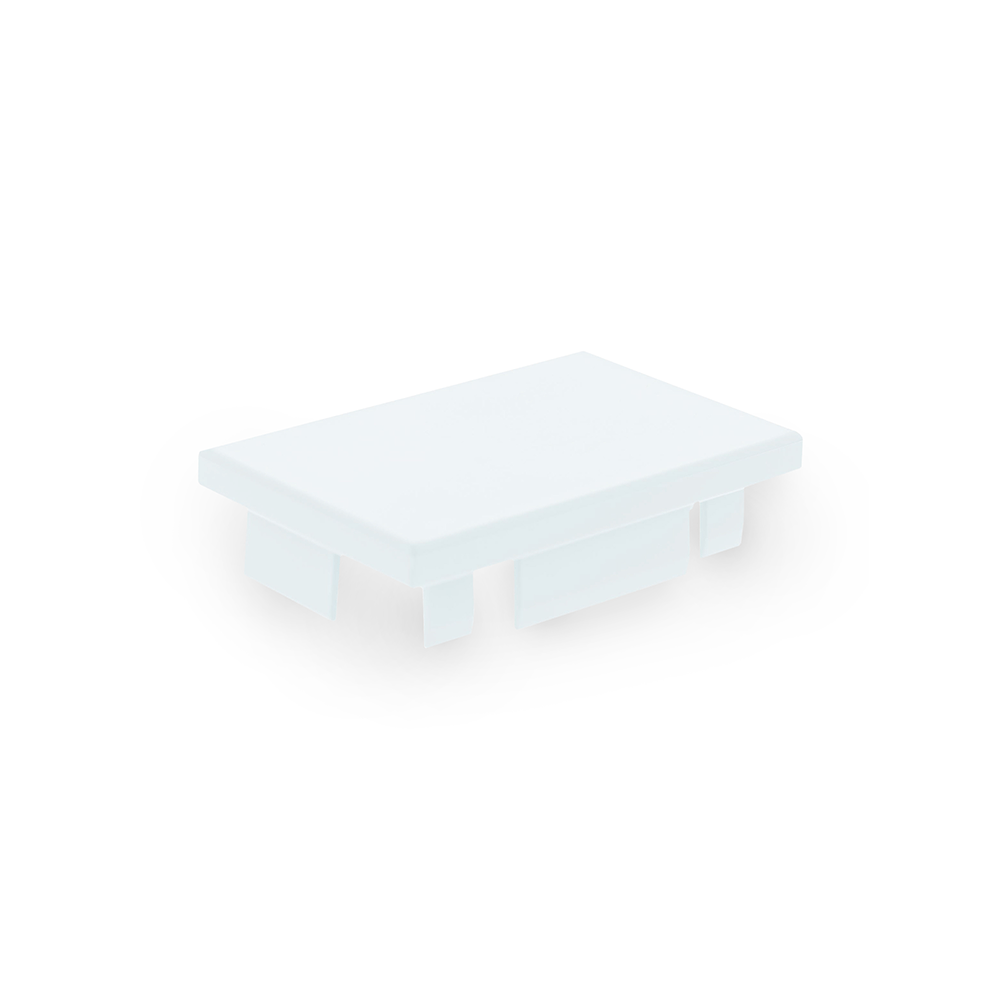 Eindstuk voor M5 kanalen 40x40mm wit