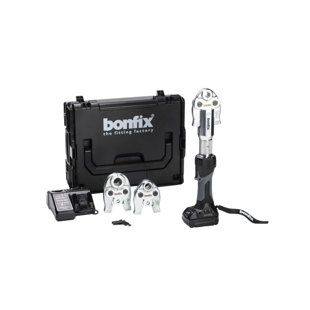 BONFIX Persmachine TH-profiel in koffer met accu 18V - 2.0 Ah 19 kN tbv