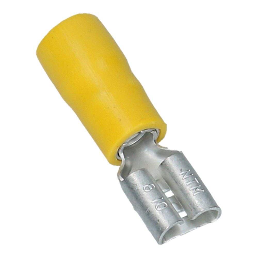 Kabelschoen contra B-6.3mm D-0.8mm Geel - 100 stuks