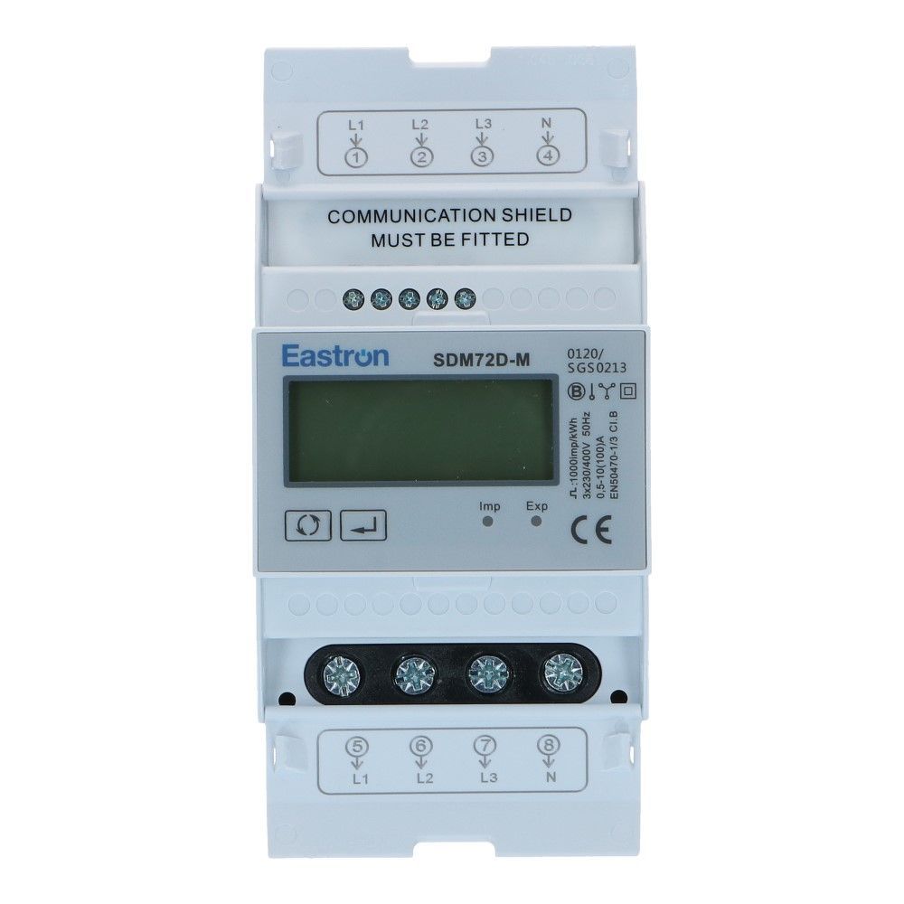 kWh meter 3 fase 10/100A Modbus MID Factureerbaar