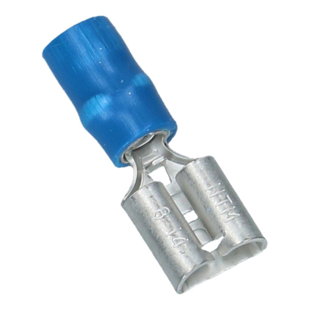 Kabelschoen contra B-6.3mm D-0.8mm Blauw - 100 stuks