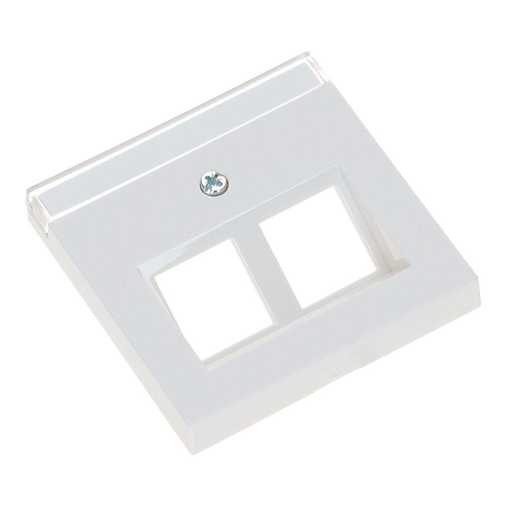 GIRA Systeem 55 Centraalplaat 2xRJ45 Zuiver wit