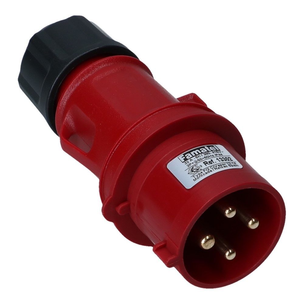 CEE male 4 polig 6H 32A IP44 stekker 380-415VAC