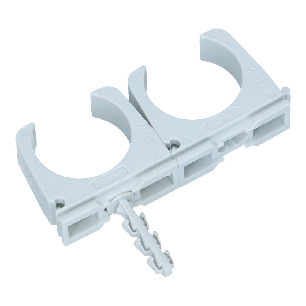 Klembeugel met plug SF Plus RC 31-32mm lichtgrijs - 25 stuks