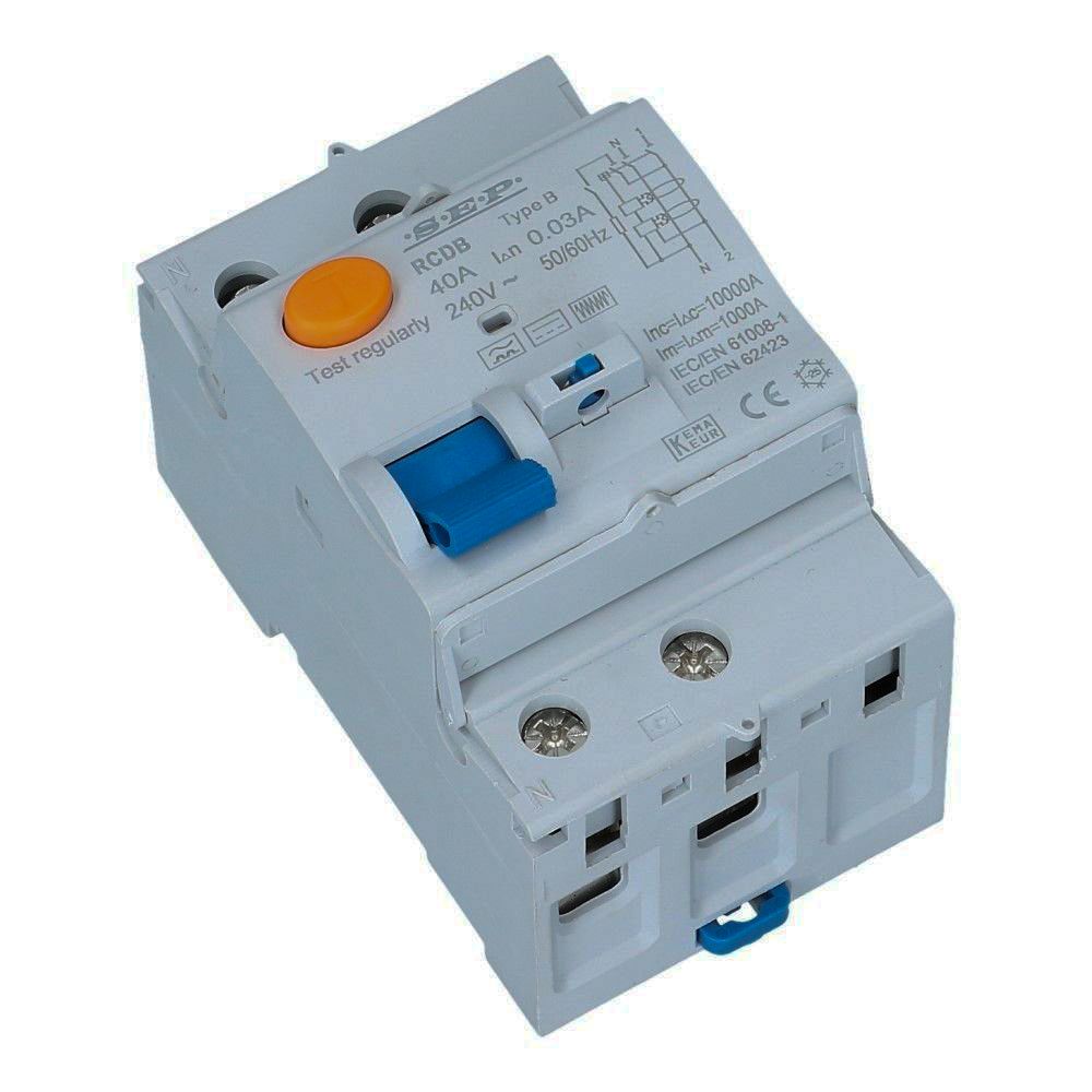 Aardlekschakelaar 2 polig 63A 30mA Type B RCD-B
