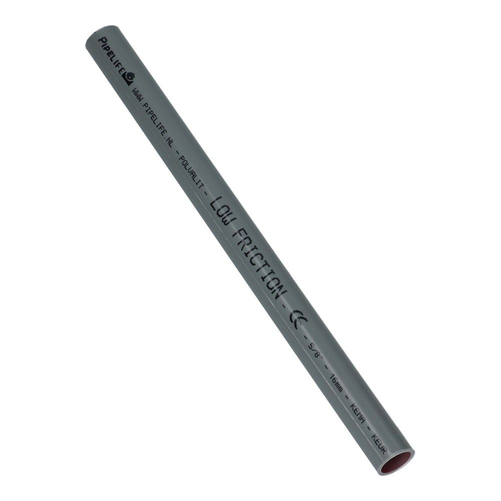 Installatiebuis slagvast hostalit grijs 16mm Polvalit VSV Low Friction lengte 4 - 100 meter