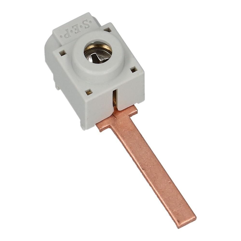 Aftakblok pin grijs 1 fase 25mm² stift 27mm