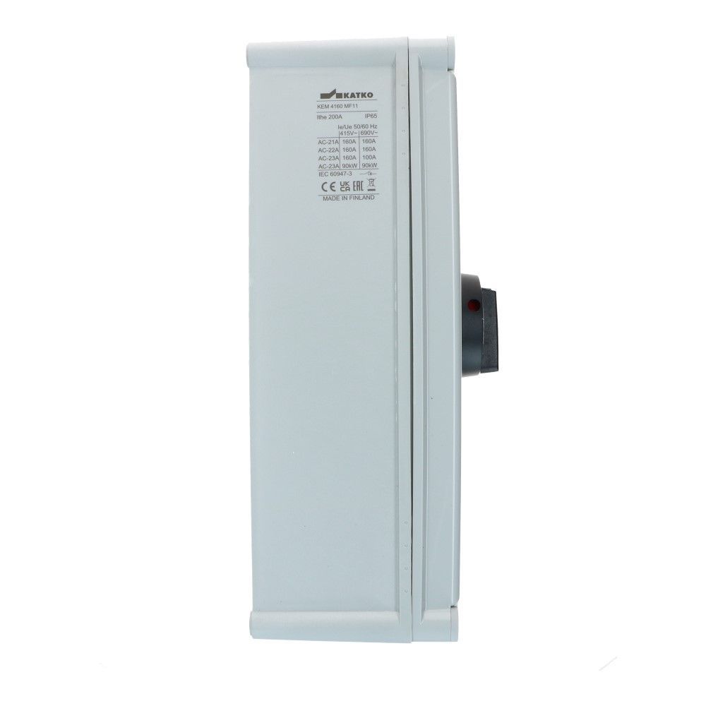 Werkschakelaar IP65 4 polig 160A 280X380X171mm zwart hendel Polycarb. AC22-160A