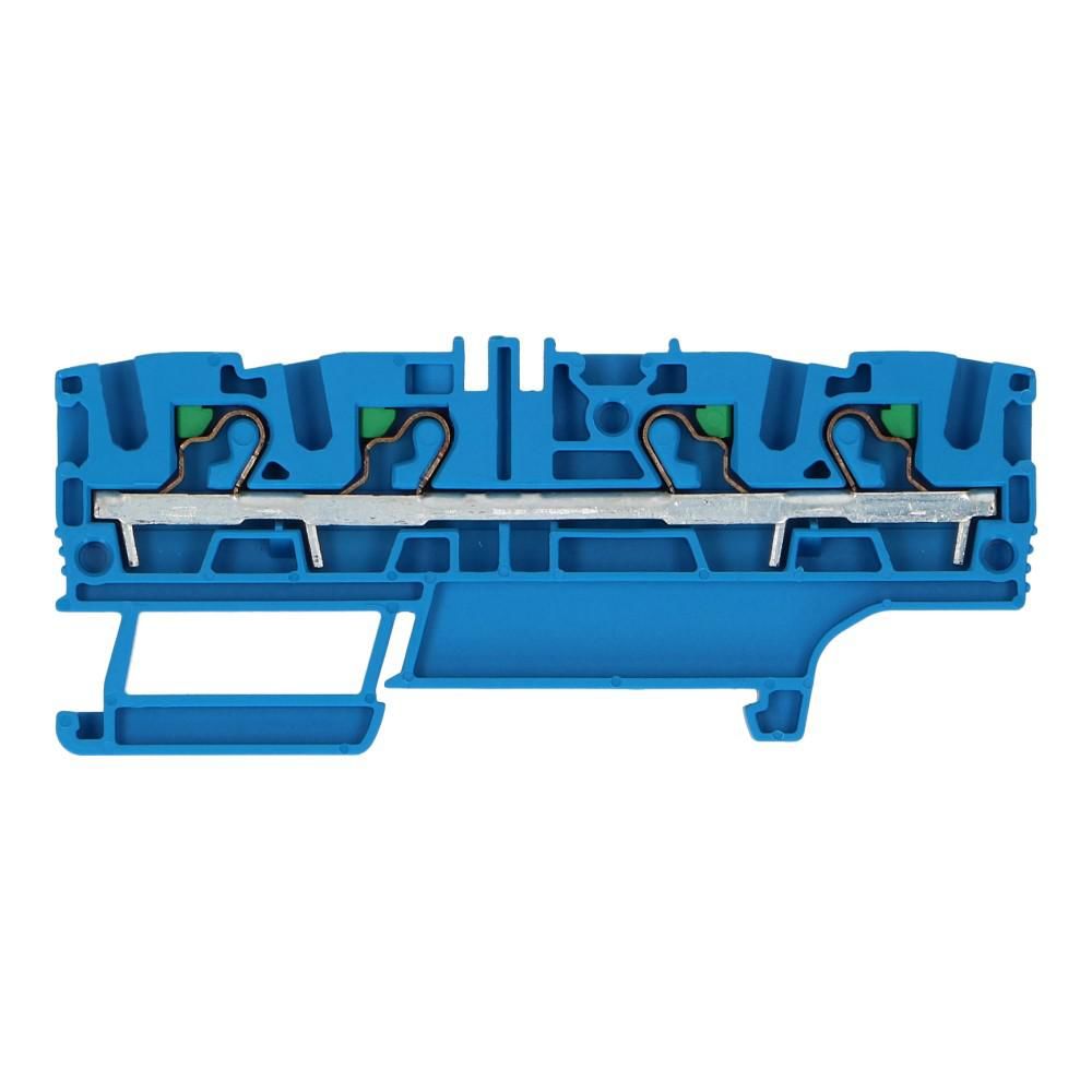 Montageklem steek EFC 4mm² blauw 4 aansluitingen
