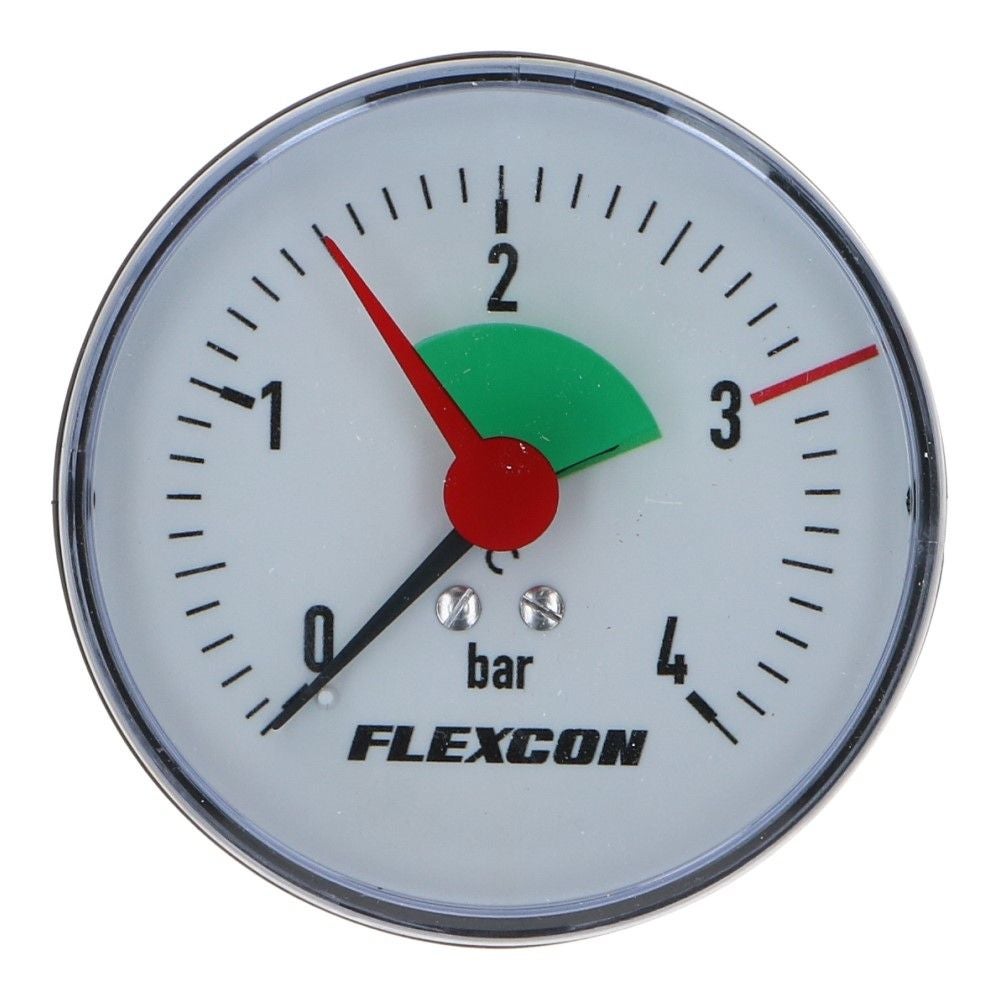 Flamco manometer drukmeter 1/2 axiaal 0-4 bar