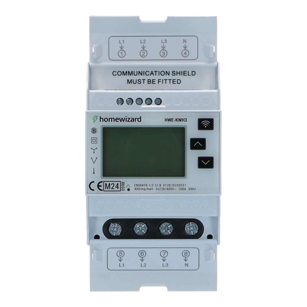 Homewizard kWh meter 3 fase 100A Wifi MID Factureerbaar