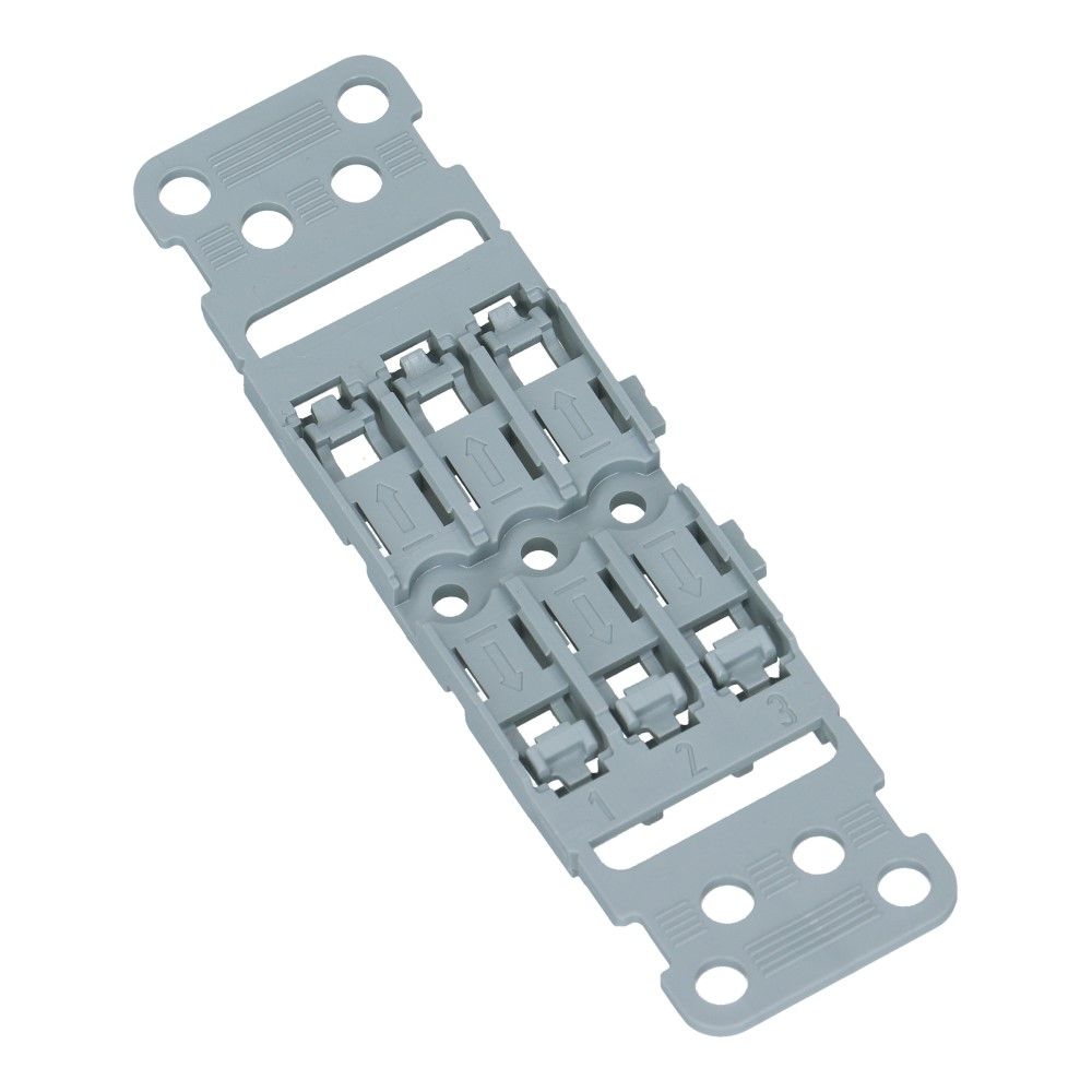 WAGO Bevestigingsadapter doorvoerconnector 3-voudig schroefbevestiging en trekontlasting - 5 stuks