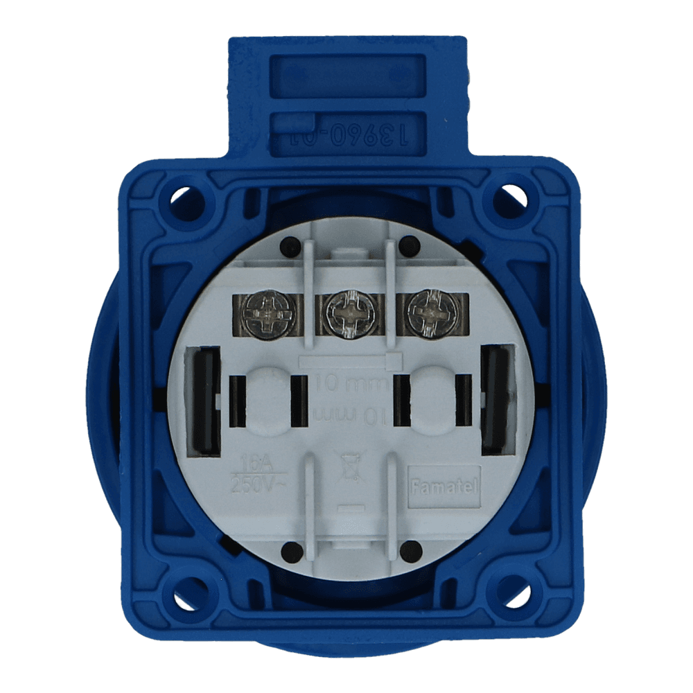 CEE schuko 3 polig 16A IP68 220-240VAC (55x58mm)
