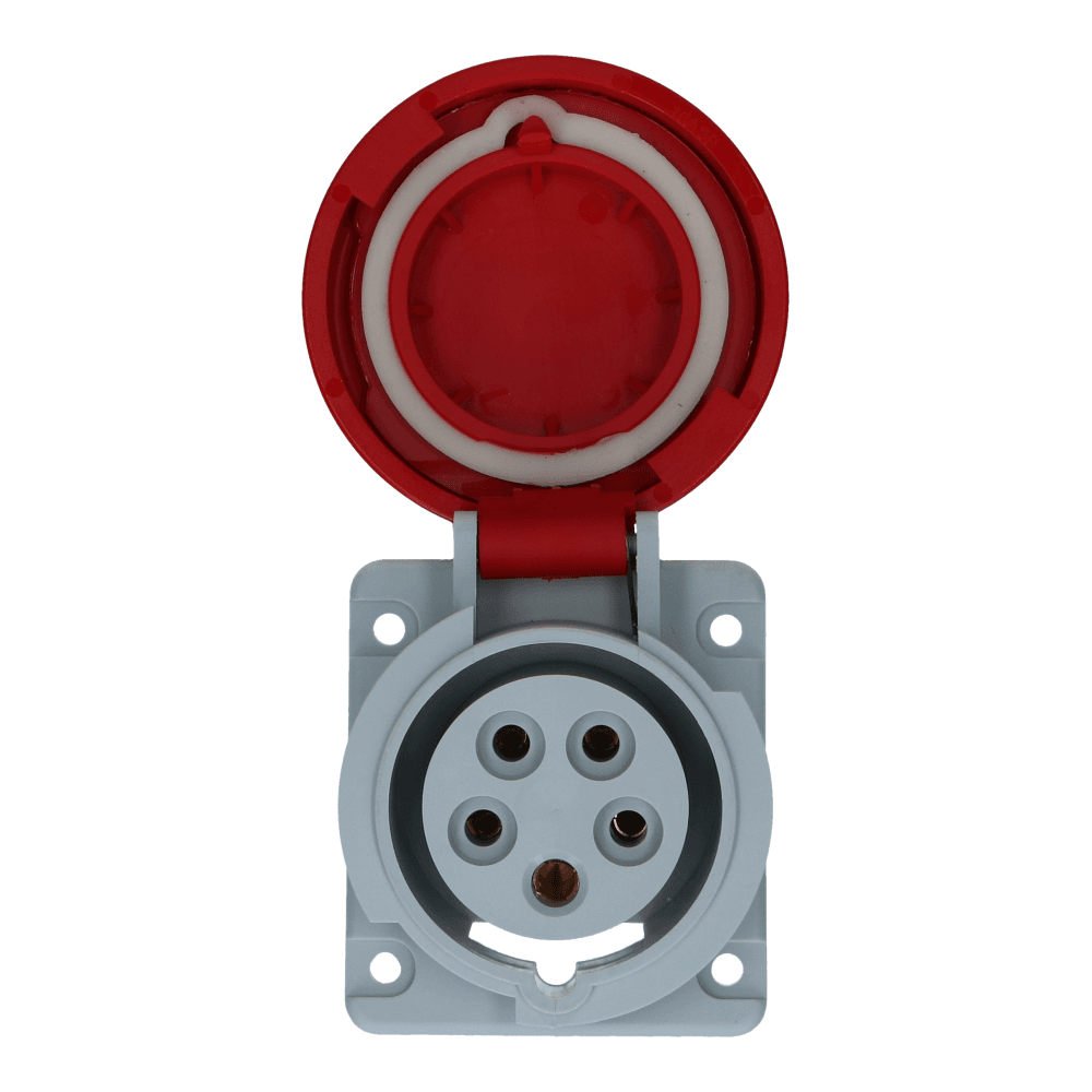 CEE female 5 polig 6H 16A IP67 inbouw wcd 380-415VAC