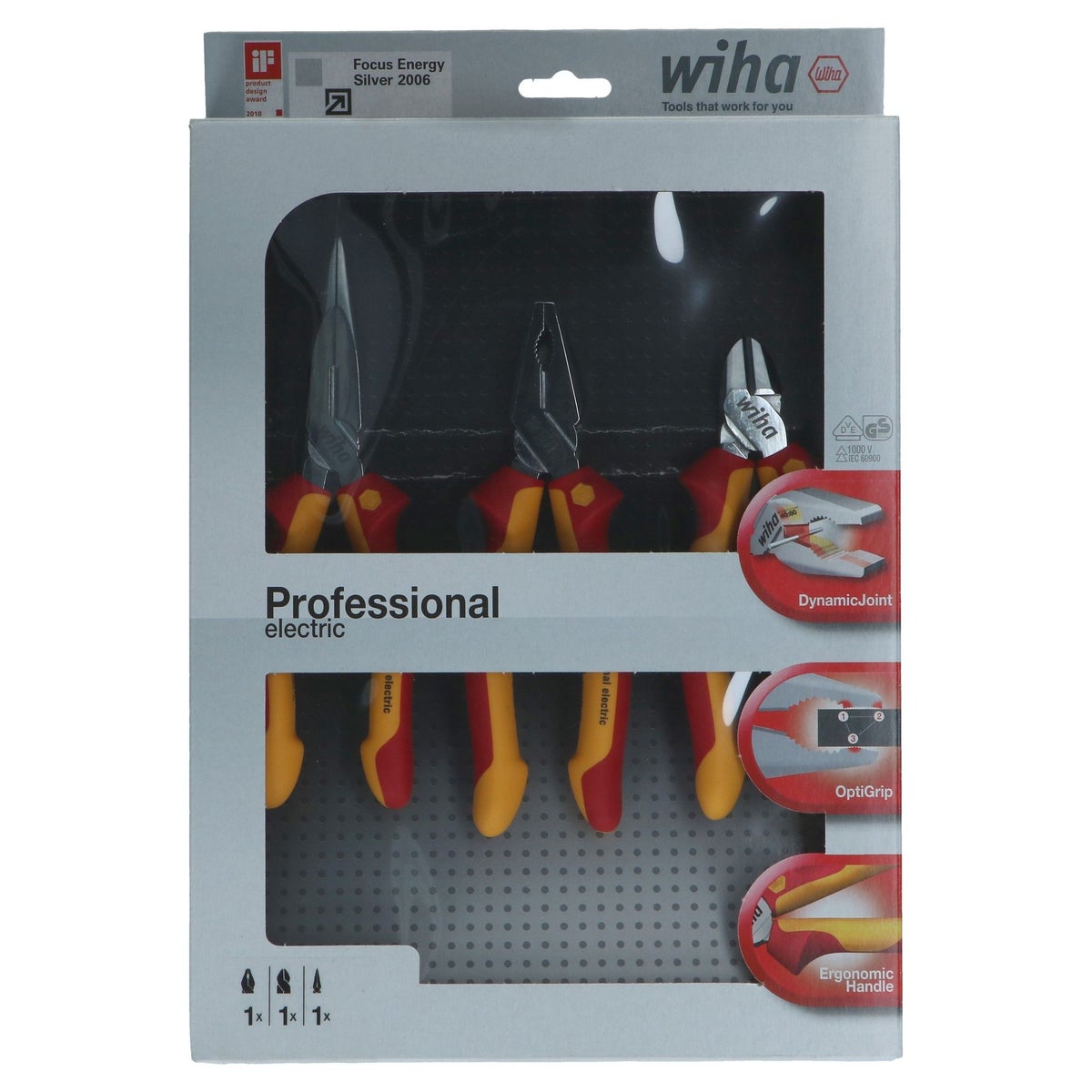 Tangenset Professional electric 3-delig