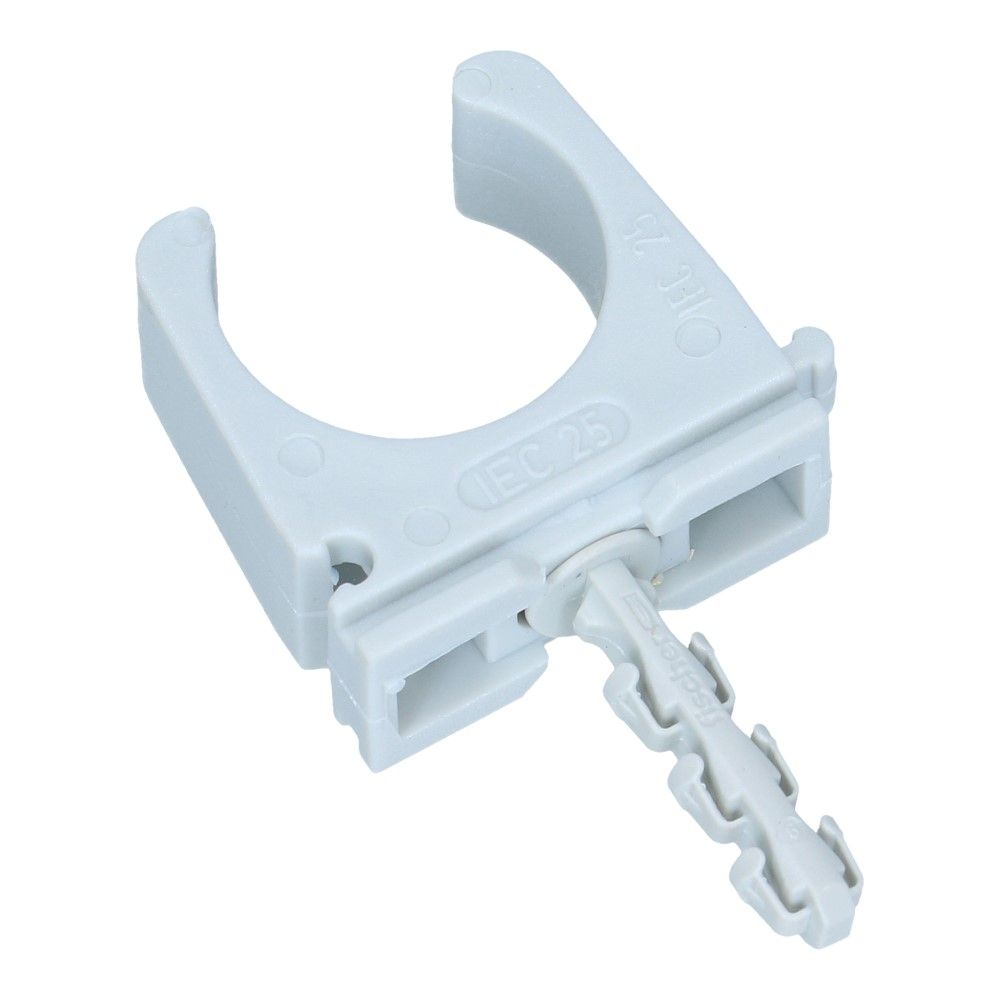 Klembeugel met plug SF Plus RC 24-25mm lichtgrijs - 50 stuks