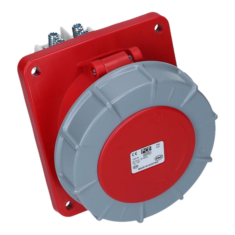 CEE female 5 polig 6H 125A IP67 inbouw wcd 380-415VAC